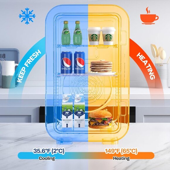 Mini Fridge, 6 Liter/8 Can Small Fridge for Bedroom, Car, Office & Dorm - NEW - Picture 8 of 8